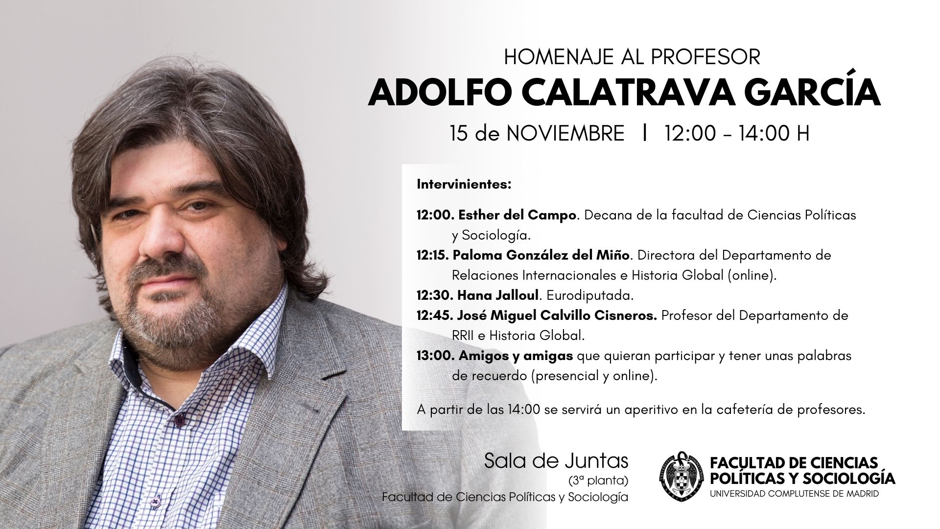 Homenaje al profesor Adolfo Calatrava